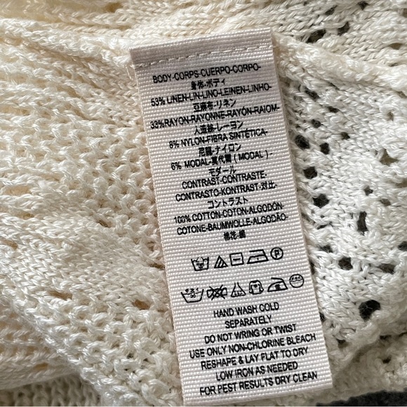 Free People Cream Crocheted Lace Bell Sleeve Top, Size XS Romantic Boho - Picture 13 of 15